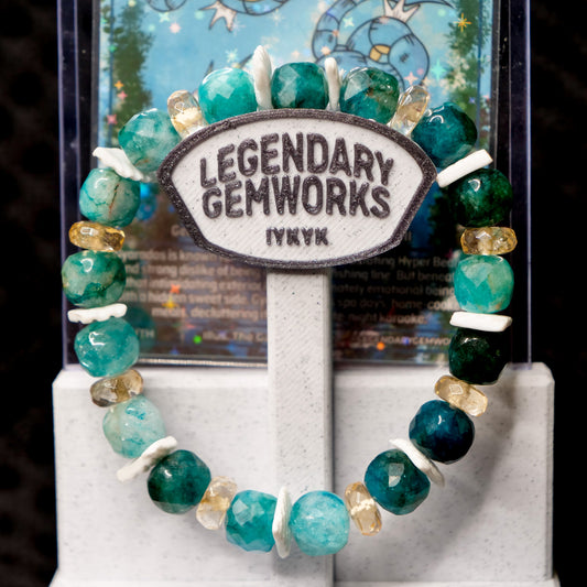 Gyarados inspired Apatite & Citrine Bracelet