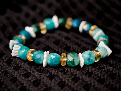 Gyarados inspired Apatite & Citrine Bracelet