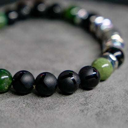 JAKDF Third Division Bracelet | Onyx & Moss Agate
