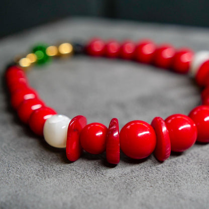 Knuckles Bracelet | Ceramic & Bamboo Coral
