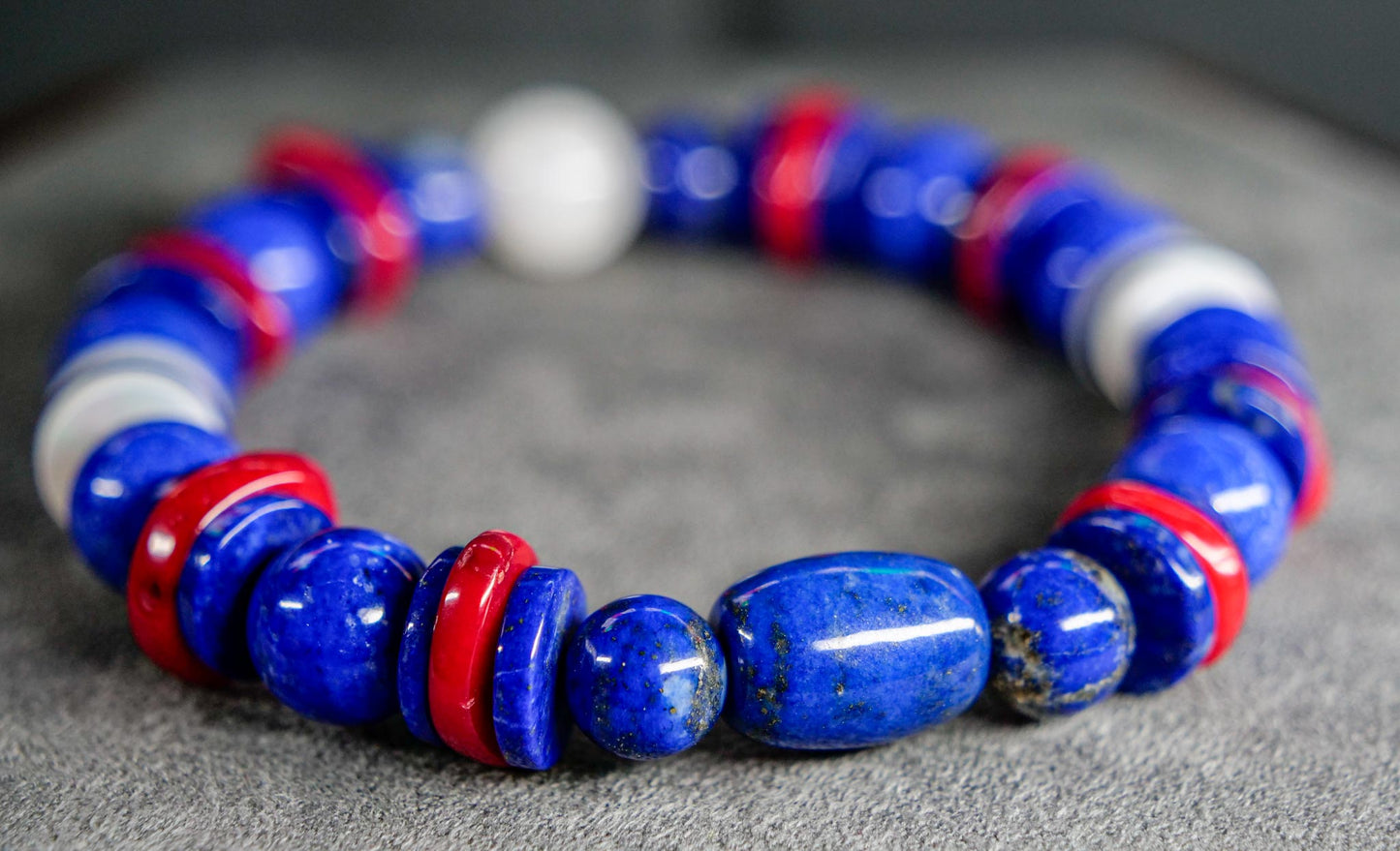 Kyogre Gemstone Bracelet | Lapis Lazuli & Moonstone