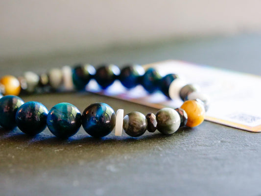 Lucario Bracelet | Tiger's Eye & Eagle Eye