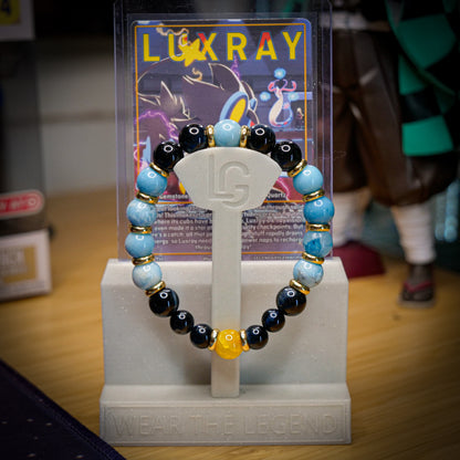 Luxray Inspired Larimar & Tiger Eye Bracelet