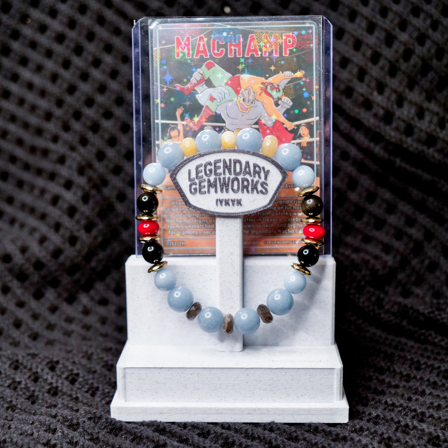 Machamp Inspired Gemstone Bracelet