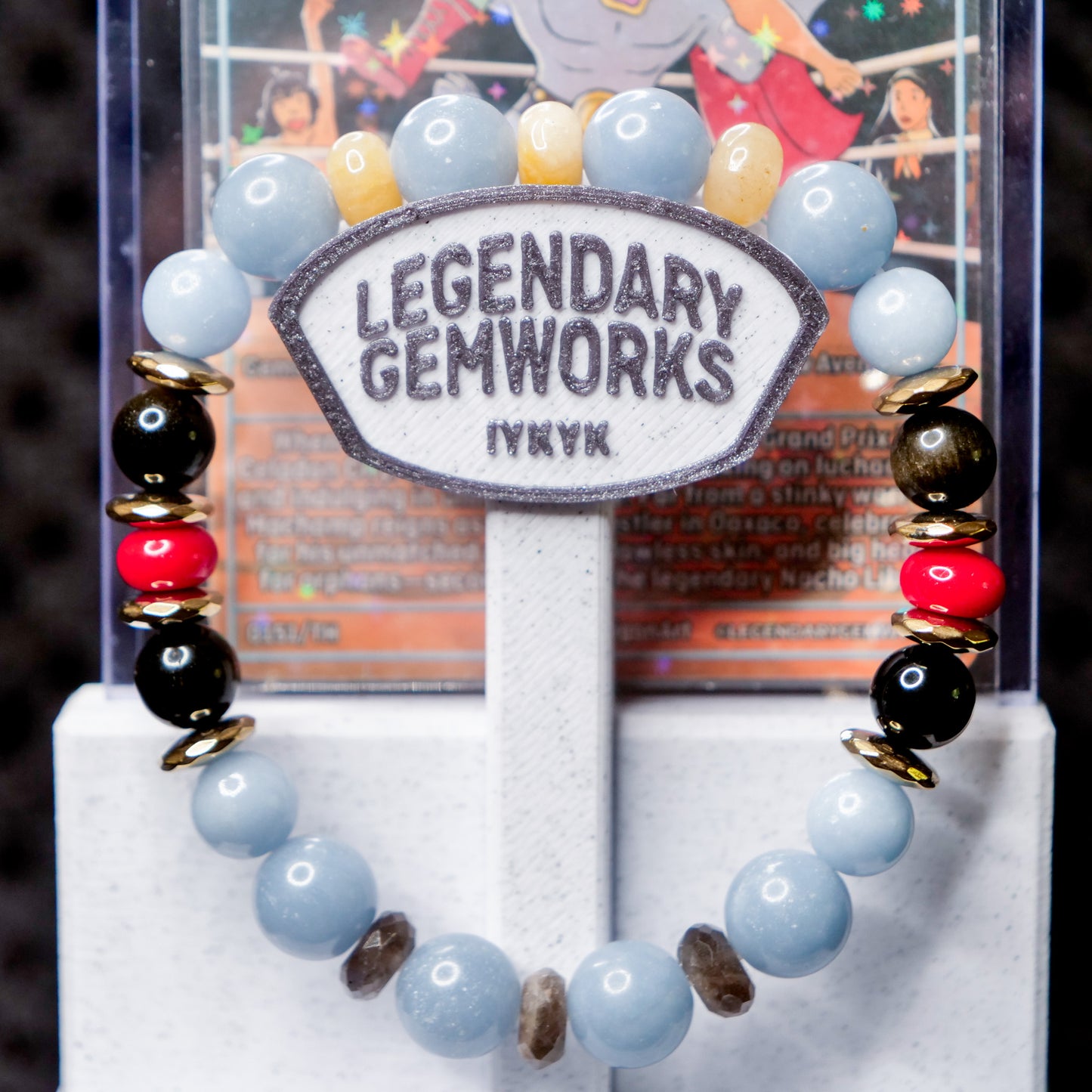 Machamp Inspired Gemstone Bracelet