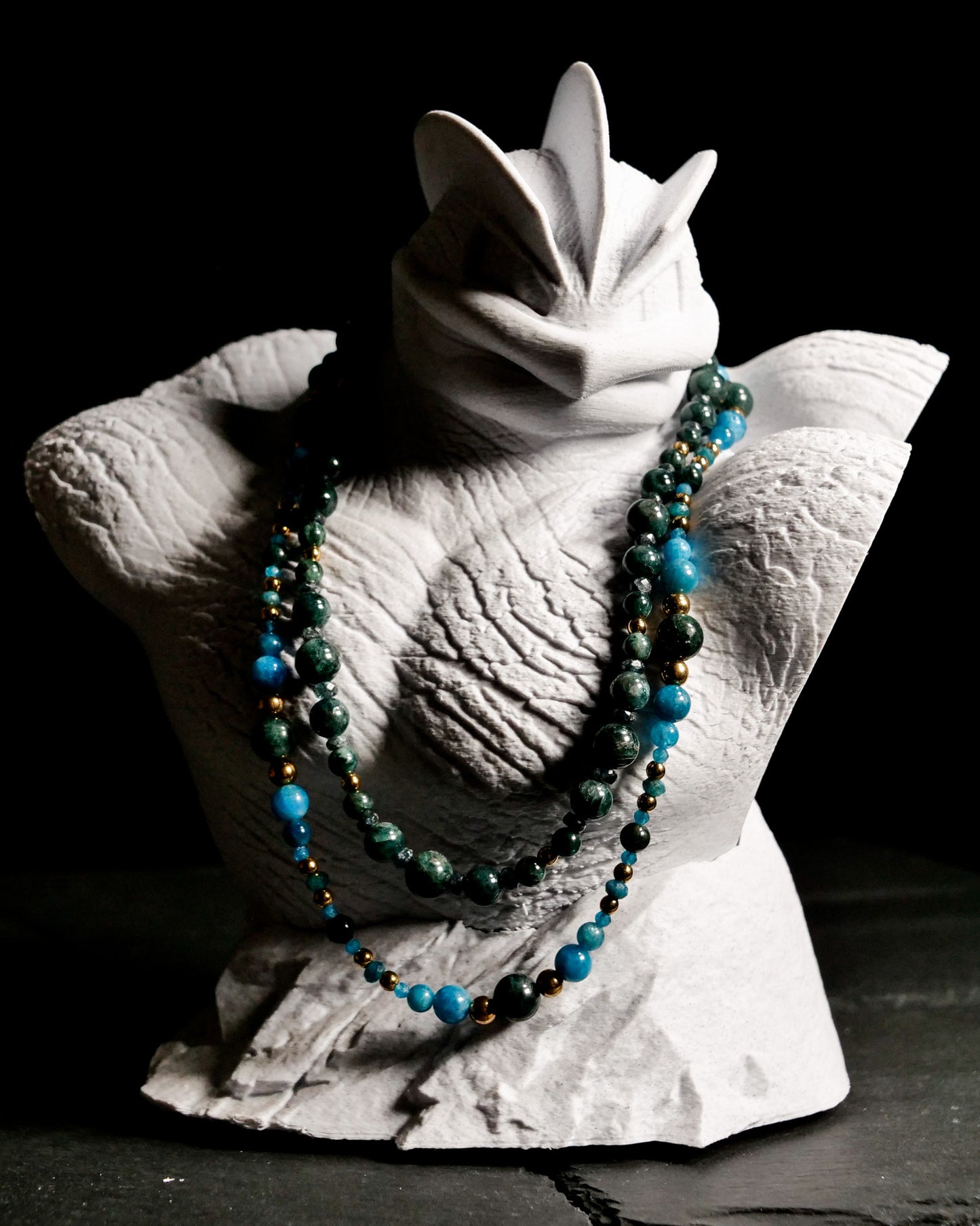 Machamp Marble Bust: Signature Necklace Display