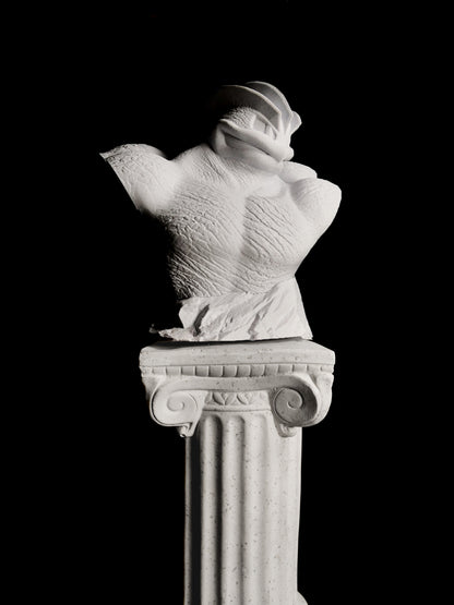 Machamp Marble Bust: Signature Necklace Display