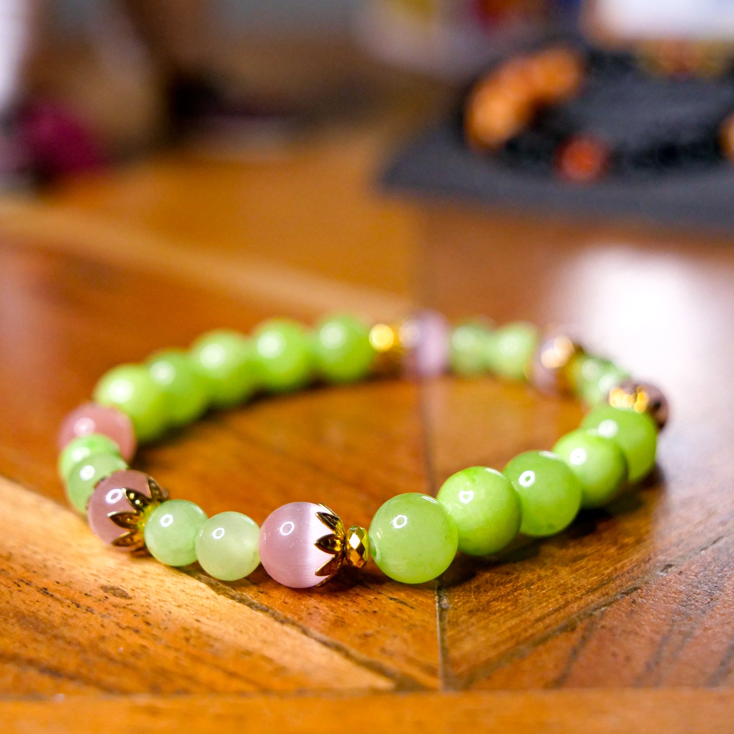 Meganium Inspired Calcite Bracelet