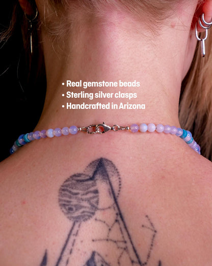 Mew Necklace | Opalite and Larimar