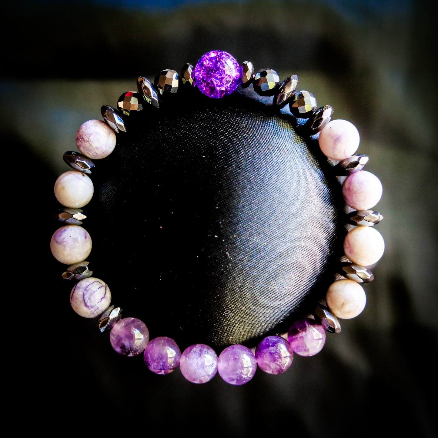 Armored Mewtwo-Inspired Gemstone Bracelet