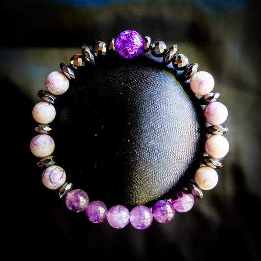 Armored Mewtwo-Inspired Gemstone Bracelet