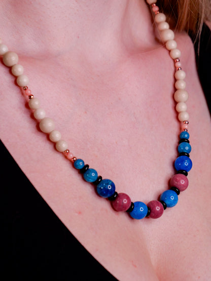 Milotic Necklace | Apapatie, Rhodonite & Onyx