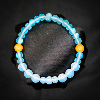 Mudkip-Inspired Gemstone Bracelet