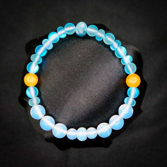 Mudkip-Inspired Gemstone Bracelet