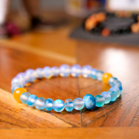 Mudkip-Inspired Gemstone Bracelet