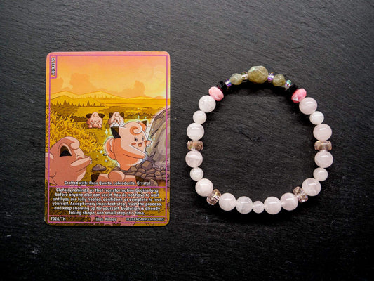 Clefairy Bracelet | Rose Quartz & Labradorite