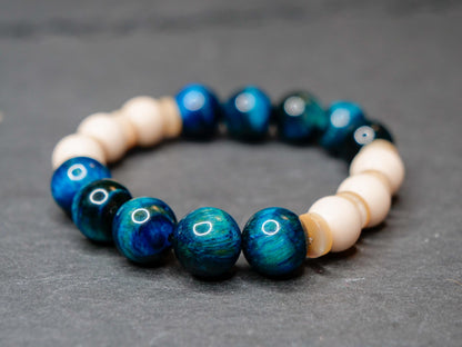 Snorlax Bracelet | Tigers Eye & Fossil Rock