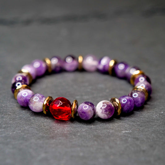 Starmie Bracelet | Amethyst & Hematite