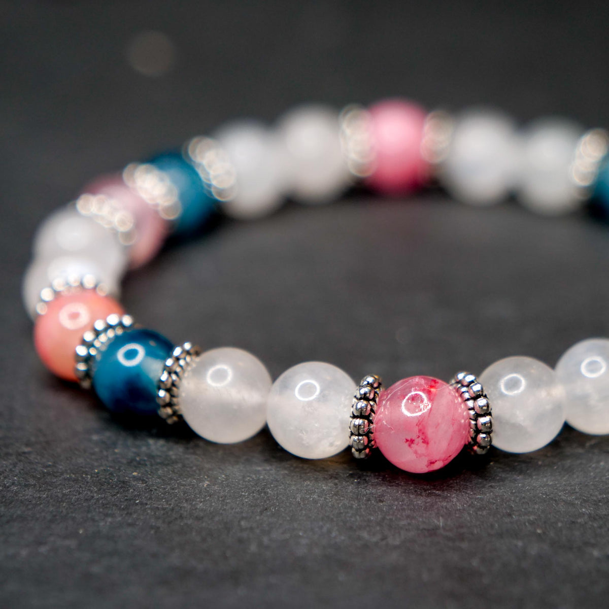 Sylveon Bracelet | Rainbow Moonstone & Jade