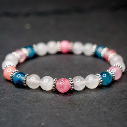 Sylveon Bracelet | Rainbow Moonstone & Jade