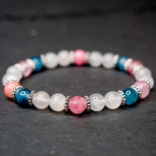 Sylveon Bracelet | Rainbow Moonstone & Jade