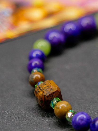 Spiritomb-Inspired Magnesite & Peridot Bracelet
