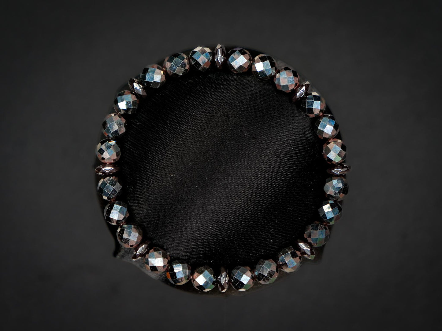 Steelix Bracelet | Faceted Black Hematite