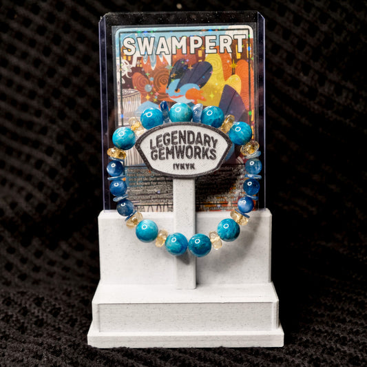 Swampert-Inspired Gemstone Bracelet