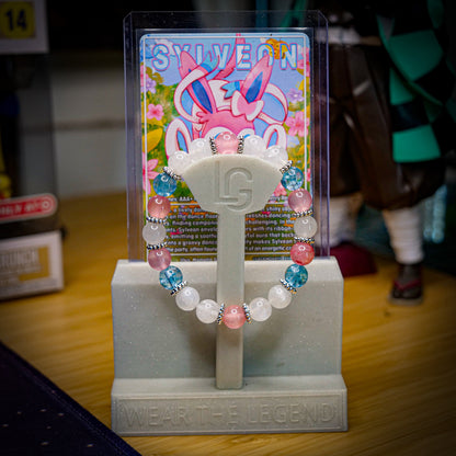 Sylveon Inspired Rainbow Moonstone Bracelet