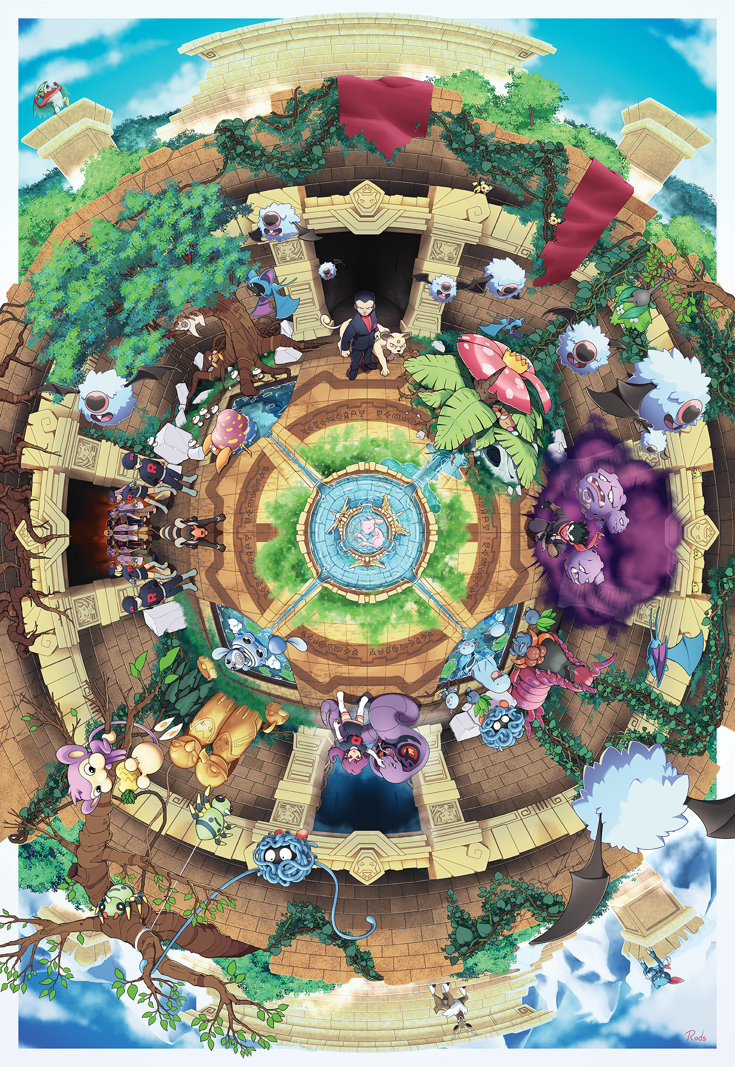 Team Rocket Expedition Art Poster – Limited Edition (12x18" Holographic Print)