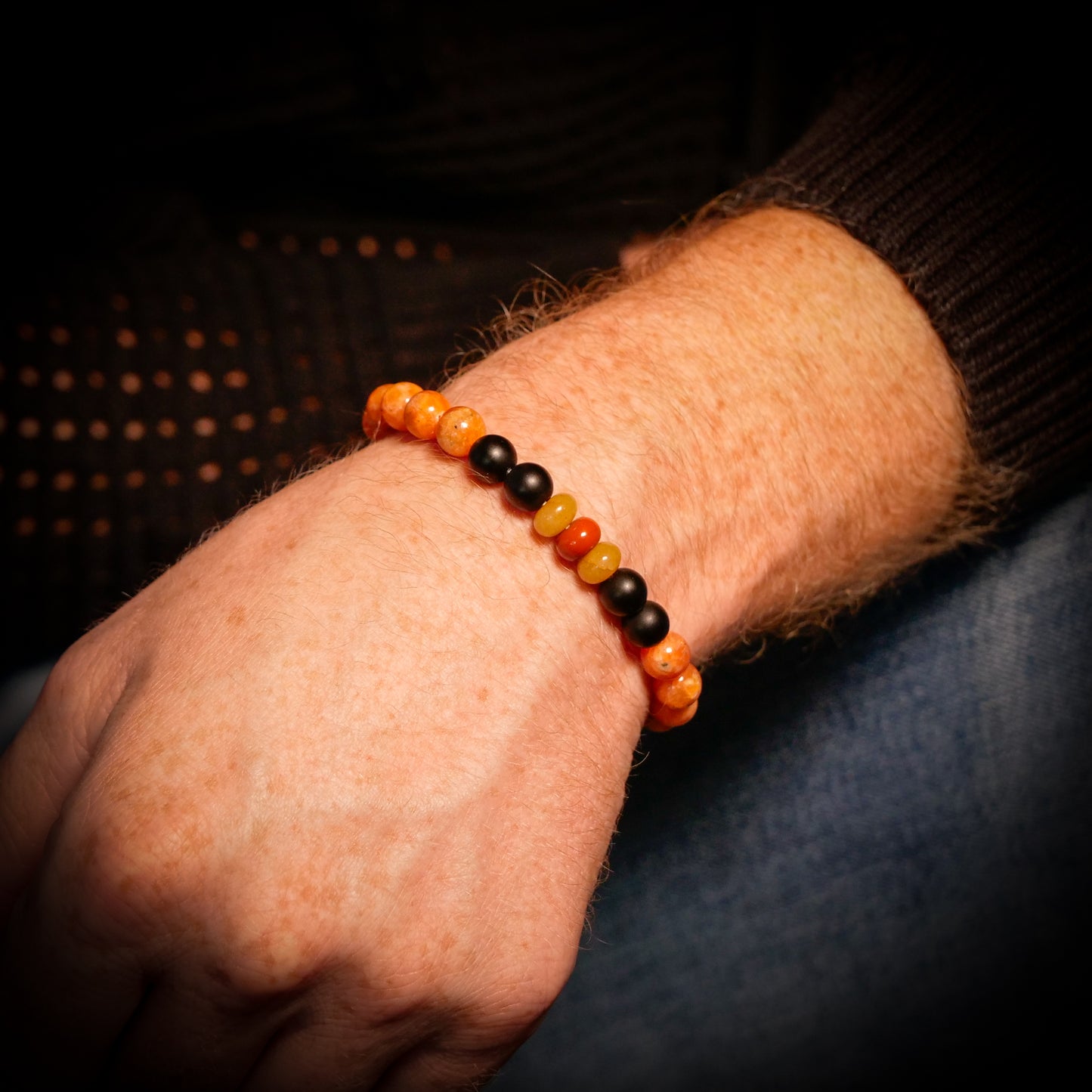 Tepig-Inspired Gemstone Bracelet