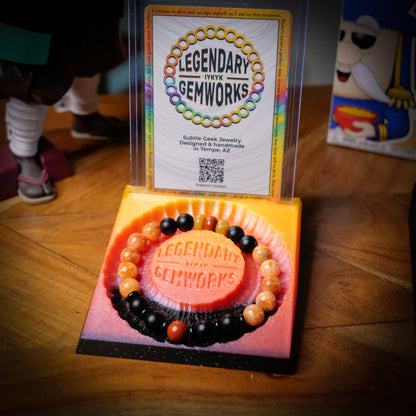 Tepig-Inspired Gemstone Bracelet