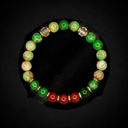 Treecko Inspired Gemstone Bracelet