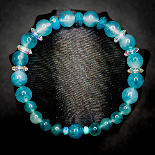 Vaporeon-Inspired Gemstone Bracelet
