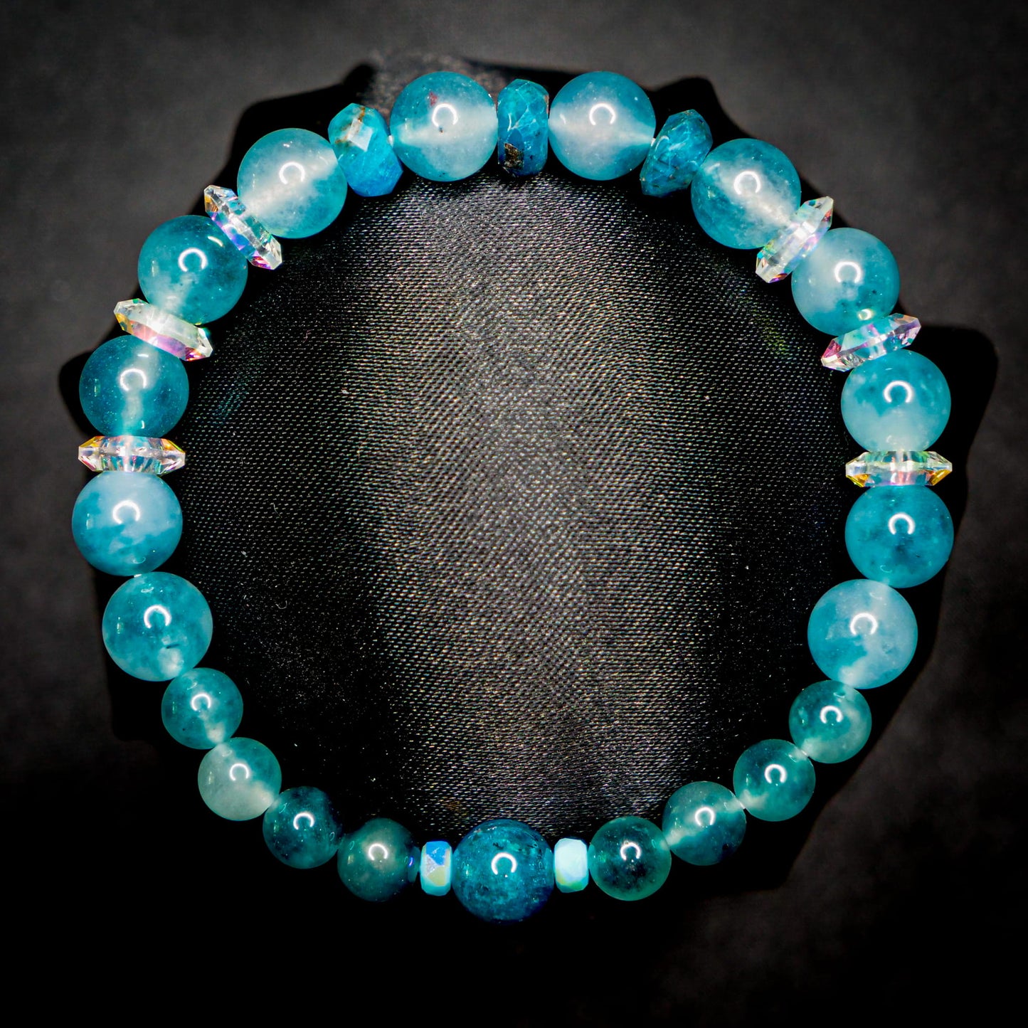 Vaporeon Bracelet | Chalcedony & Apatite