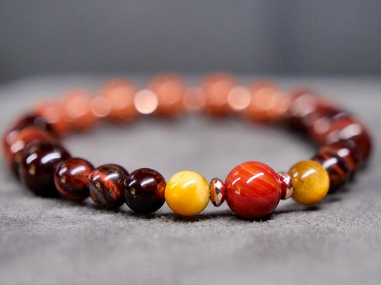 Vulpix Bracelet | Red Tigers Eye & Goldstone