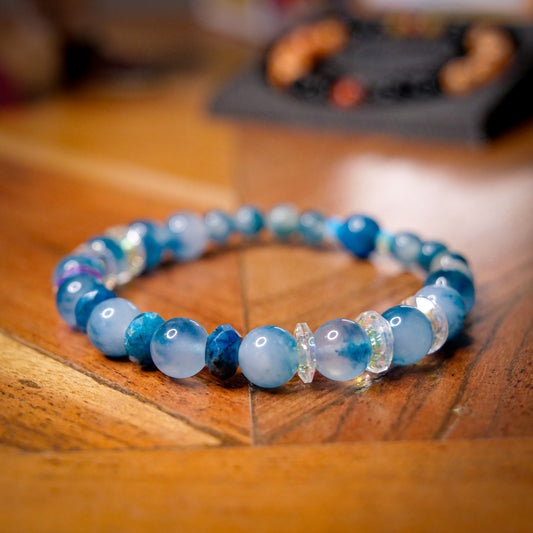 Vaporeon Inspired Gemstone Bracelet