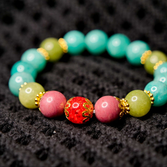 Venusaur Bracelet | Amazonite & Peridot