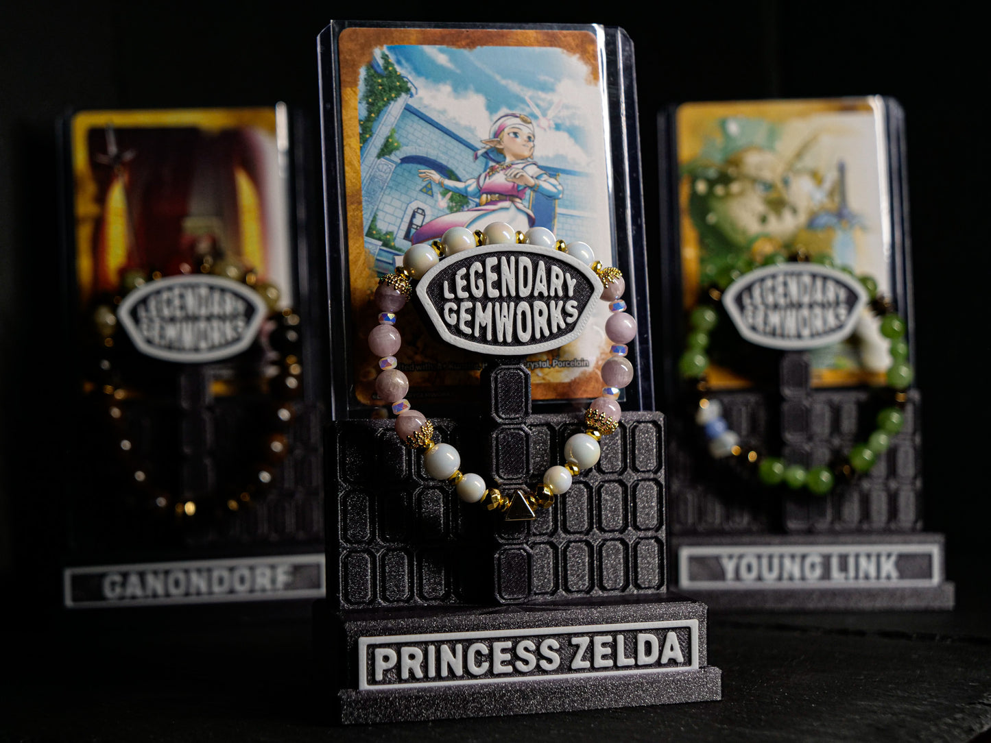 Princess Zelda - Ocarina of Time Inspired Gemstone Bracelet