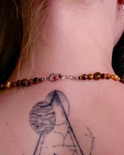 Eevee Inspired Tiger Eye Necklace