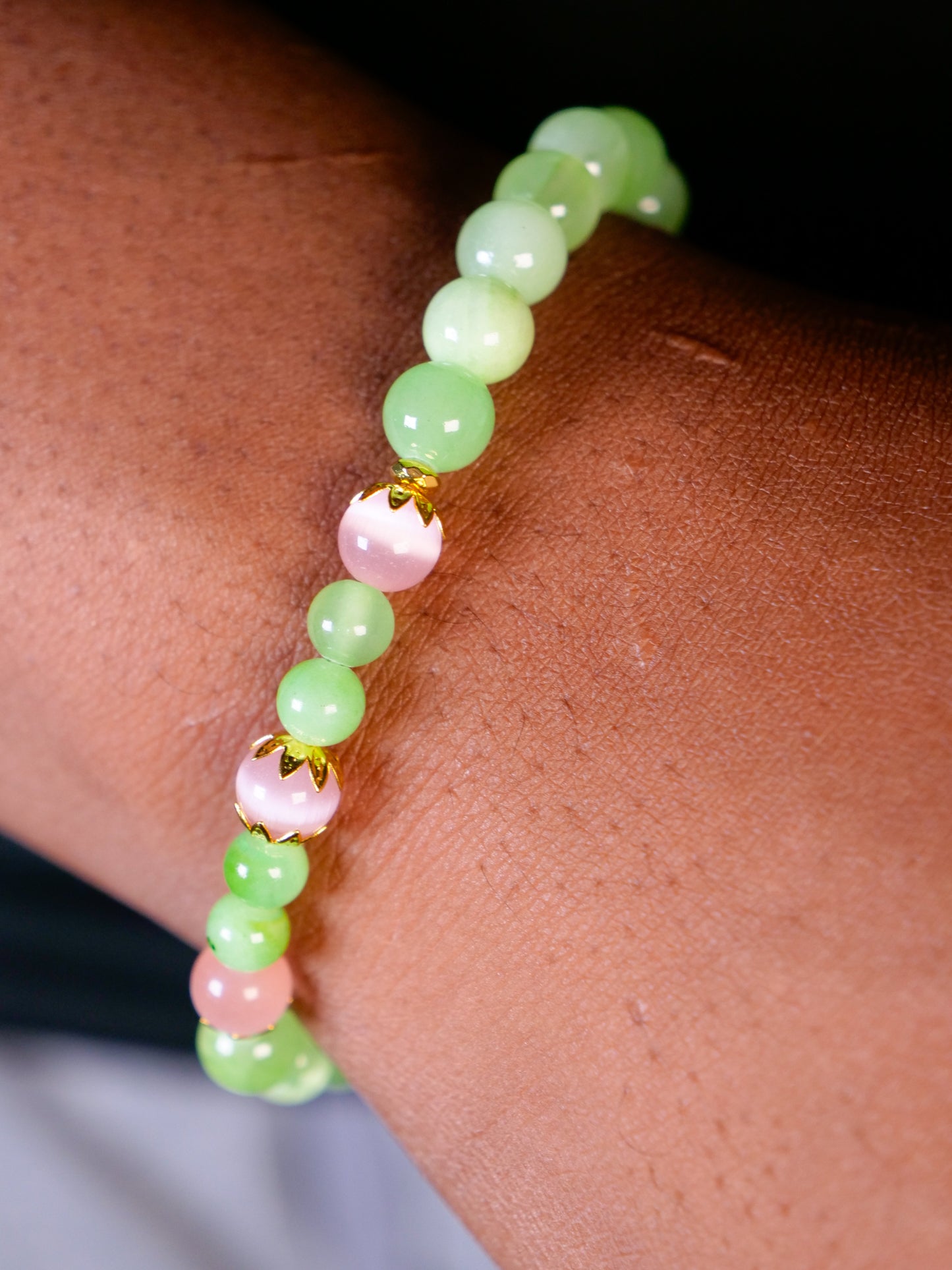 Meganium Inspired Calcite Bracelet