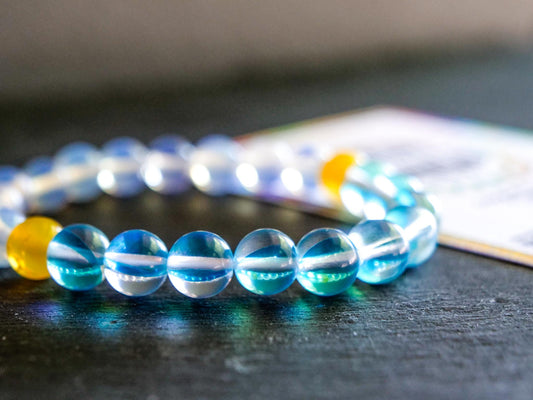 Mudkip Bracelet | Opalite & Hologram Quartz