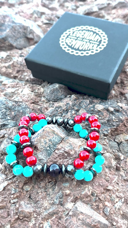 Double Helix - Deoxys Inspired Gemstone Bracelet
