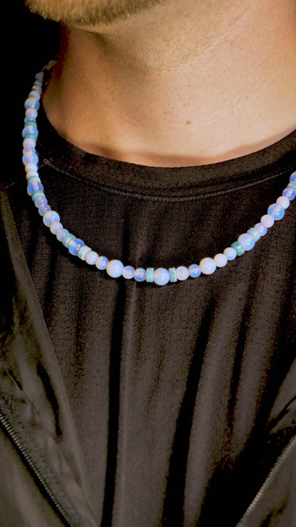Mew-Inspired Gemstone Necklace