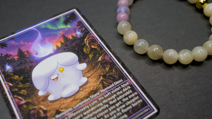 Litwick-Inspired Moonstone & Mermaid Glass Bracelet