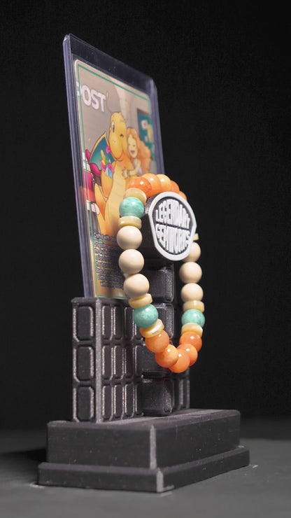 Dragonite Bracelet | Orange Jade & Amazonite