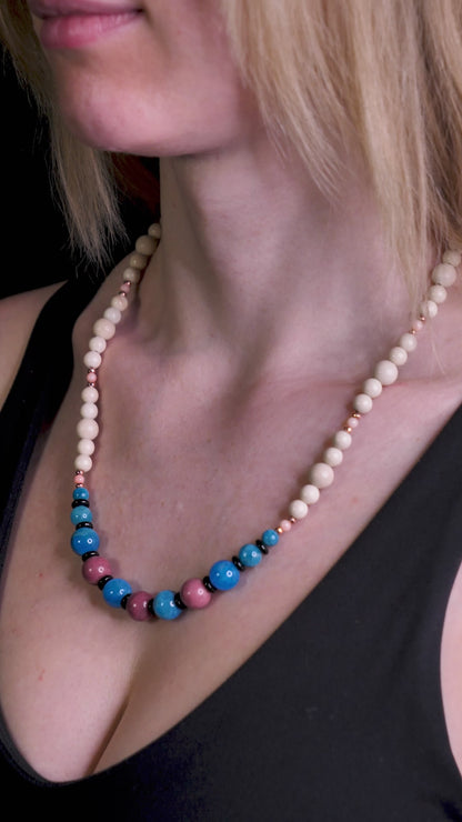Milotic Necklace | Apapatie, Rhodonite & Onyx