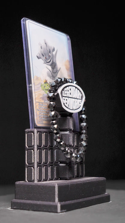 Steelix Bracelet | Faceted Black Hematite
