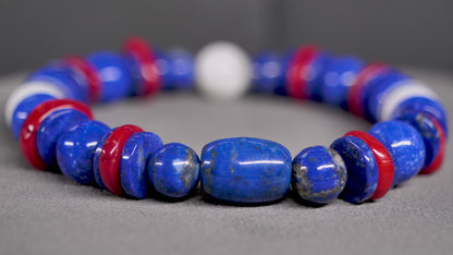 Kyogre Gemstone Bracelet | Lapis Lazuli & Moonstone