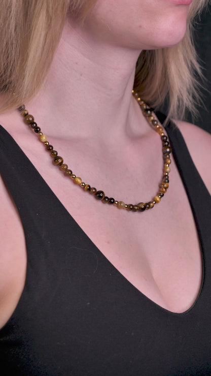 Eevee Inspired Tiger Eye Necklace